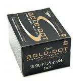 (20) Rnds 38 SPL+P, Gold Dot 135 Gr. GDHP