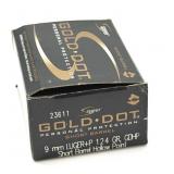 (20) Rnds 9mm+P, Gold Dot, 124 Gr. GDHP