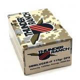 (20) Rnds 9m  +P, Thunder Ranch 115 Gr DPX