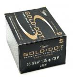 (20) Rnds 38 SPL+P, Gold Dot 135 Gr. GDHP