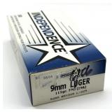 (50) Rnds 9mm, Independence 115 Gr FMJ