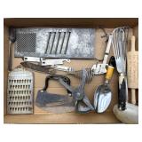 Vintage Can Openers, Graters, Juicer, Scoop, and Vintage Can Openers, Graters, Juicer, Scoop, and