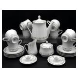 Vintage Mikasa Green Floral China Tea Set : Vintage Mikasa Green Floral China Tea Set :