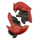 Vintage 1968 Cardinal Chalkware Wall Figures Vintage 1968 Cardinal Chalkware Wall Figures