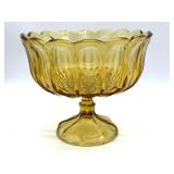 Vintage Anchor Hocking Amber Glass Compote 9" x Vintage Anchor Hocking Amber Glass Compote 9" x
