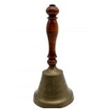 Etched Brass School Bell 8.25" Etched Brass School Bell 8.25"