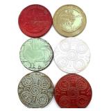 Frankoma Pottery Trivets 6.5"- Oklahoma Land Frankoma Pottery Trivets 6.5"- Oklahoma Land