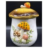 Vintage Merry Mushroom Canister 11" Tall- 1976 Vintage Merry Mushroom Canister 11" Tall- 1976