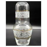Vintage Bedside Water Carafe and Glass 8.5" Vintage Bedside Water Carafe and Glass 8.5"