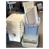 Plastic Totes - one lid is cracked (not ones Plastic Totes - one lid is cracked (not ones