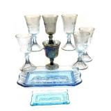Tiara Indiana Last Supper Goblets, Plates, and Tiara Indiana Last Supper Goblets, Plates, and