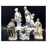 Vintage Porcelain Figures 9.5? Tall and Smaller Vintage Porcelain Figures 9.5? Tall and Smaller