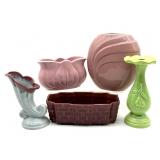 Vintage Pottery Planters, Vase, and Candle Holder Vintage Pottery Planters, Vase, and Candle Holder