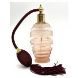Vintage Pink Satin Glass Atomizer Perfume Bottle Vintage Pink Satin Glass Atomizer Perfume Bottle