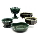 Vintage Hull Pottery Planters 5.5" Tall and Vintage Hull Pottery Planters 5.5" Tall and