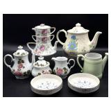 Vintage Lefton Stacking Teapot, Creamer, and Vintage Lefton Stacking Teapot, Creamer, and