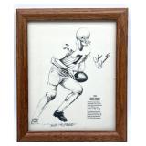John Huarte Autographed Notre Dame Print in