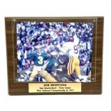 Joe Montana Autographed Notre Dame Photo on Wood