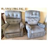 (2) Blue Recliners