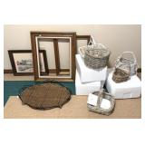 Wicker Tray, Print, Frames