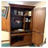 Entertainment Center 76ï¿½x 40" x 24" & Contents