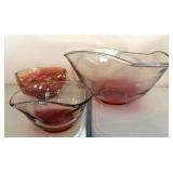 (3) Glass Bowls