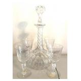 (5) Piece Crystal Decanter Set