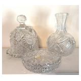 (3) Cut Crystal Glassware