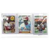(3) Topps Lou Brock Baseball Cards in