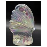 Fenton Handpainted and Signed Iridescent Glass