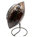 New England Patriots Metal Football Decor on