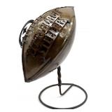 Pittsburgh Steelers Metal Football Decor on Stand
