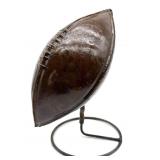 Metal Football Decor on Stand 14.5"
