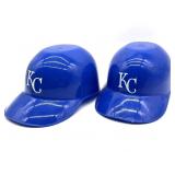 (2) Kansas City Royals Plastic Helmets
