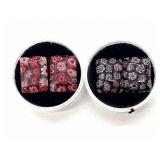 Millefiori Art Glass Cabochons 0.75"