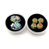 Millefiori Art Glass Cabochons 0.75" and Smaller