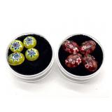 Millefiori Art Glass Cabochons 0.5"