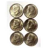 (6) 1972 Kennedy Half Dollars