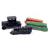 Vintage Cast Iron Car and Vintage Midgetoy