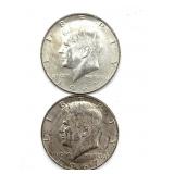 (2) 1967 Kennedy Half Dollars