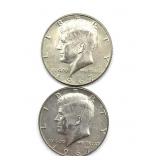 (2) 1967 Kennedy Half Dollars