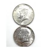 (2) 1967 Kennedy Half Dollars