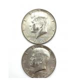 (2) 1967 Kennedy Half Dollars