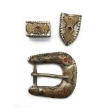 ï¿½Sterling Mexico 10Kï¿½ Marked Belt Buckle 1.75ï¿½