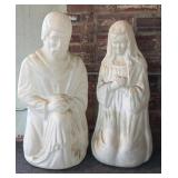 Vintage Christmas Mary and Joseph Blow Molds