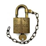 Vintage Conoco Lock and Key - lock is 3.5"
