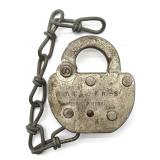 Antique Adlake Santa Fe Railroad Lock 3.5"
