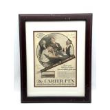 Antique/Vintage Cartier Pen Advertisement, Framed
