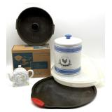 Pampered Chef Fondue Accessory Set, Vintage Swans
