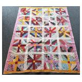 Quilt 84" x 70"- hole noted and pictured